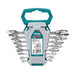 TOTAL Industrial -  8 Piece Double Open End Spanner Set 6 - 22mm | 14x15 16x17 18x19 20x22 mm | THT102386 - FluidAirFittings