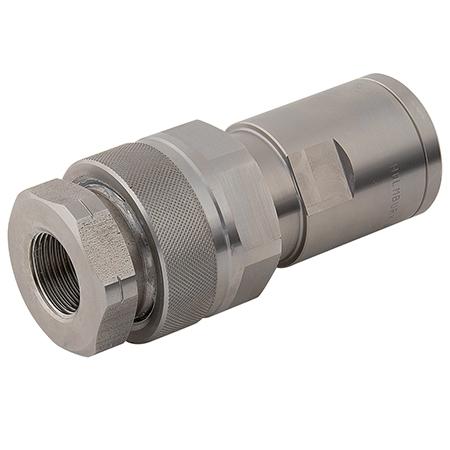 Holmbury Hydraulic PTS Stainless Coupling Heavy Duty High Pressure Screw Type | 3/8" NPT Thread | PTS06-F-06N-V
