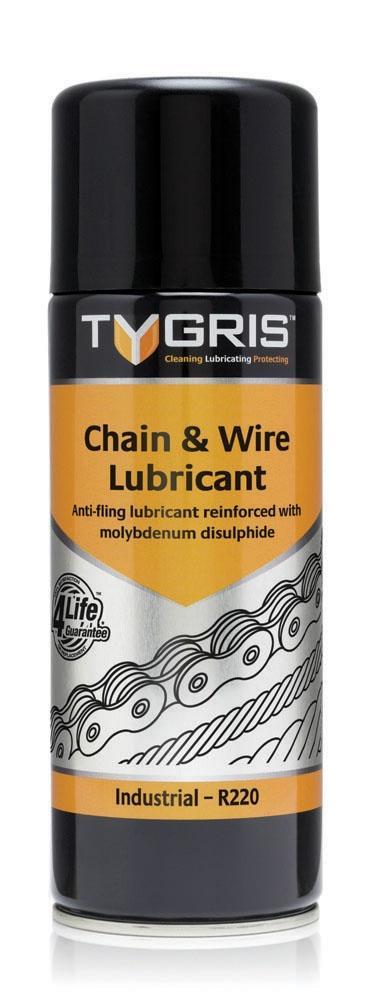 Tygris Chain & Wire Lubricant Maintenance Aerosol R220 | 400ml | R220 - FluidAirFittings